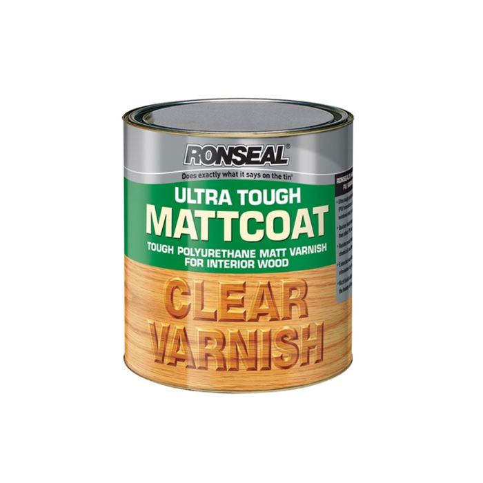 Ronseal Ultra Tough Mattcoat Varnish 250ml Clear Matt