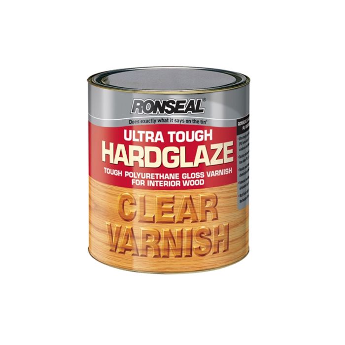 Ronseal Ultra Tough Hardglaze Varnish 250ml Clear Gloss tin
