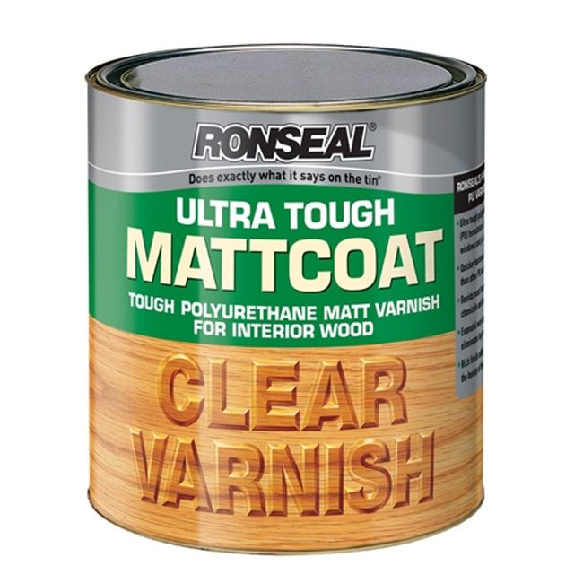 Ronseal Ultra Tough Mattcoat Varnish Clear Matt 2.5L tin