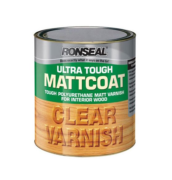 Ronseal Ultra Tough Mattcoat Varnish Clear Matt 750ml