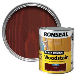 Ronseal Quick Drying Woodstain 750ml in Teak Satin