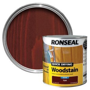Ronseal Quick Drying Woodstain 2.5L in Teak Satin