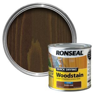 Ronseal Quick Drying Woodstain Dark Oak Satin 2.5L tin
