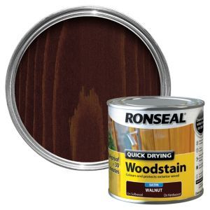 Ronseal Quick Drying Woodstain 250ml in Walnut Satin