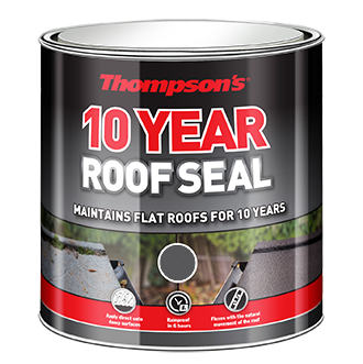Thompson's 10 Year Roof Seal, Grey, 4L heavy-duty repair coating tin