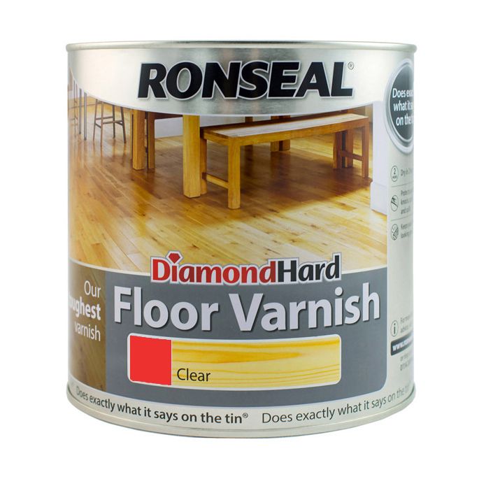 Ronseal Diamond Hard Floor Varnish Clear Gloss 2.5L