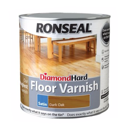 Ronseal Diamond Hard Floor Varnish Dark Oak Satin 2.5L