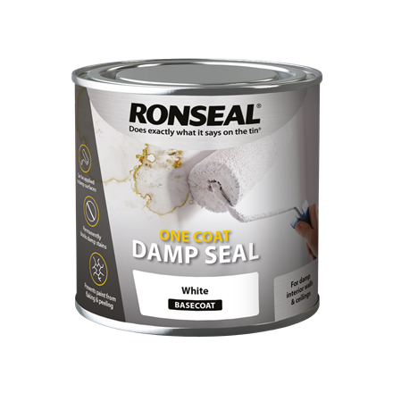 Ronseal One Coat Damp Seal specialist interior paint in white, 750ml