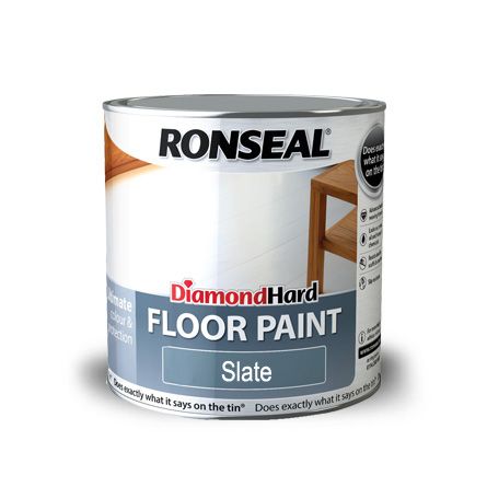 Ronseal Diamond Hard Floor Paint in Slate, 2.5L tin with satin finish