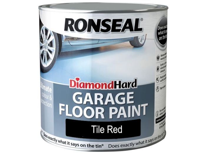 Ronseal Diamond Hard Garage Floor Paint in Tile Red, 2.5L