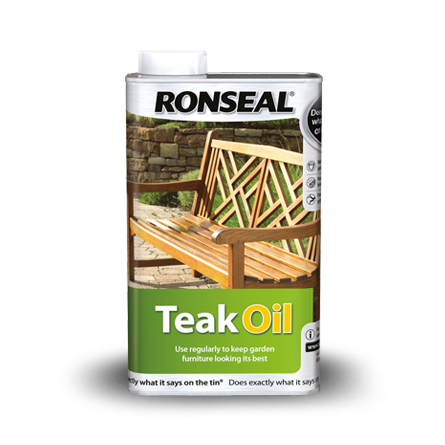 Ronseal Teak Oil 1L clear wood treatment