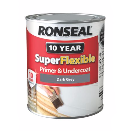 Ronseal SuperFlexible Wood Primer & Undercoat in Grey, 750ml