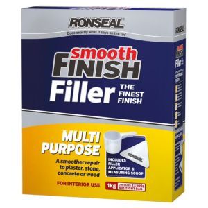 Ronseal Multi Purpose Powder Smooth Finish Filler 1kg in white
