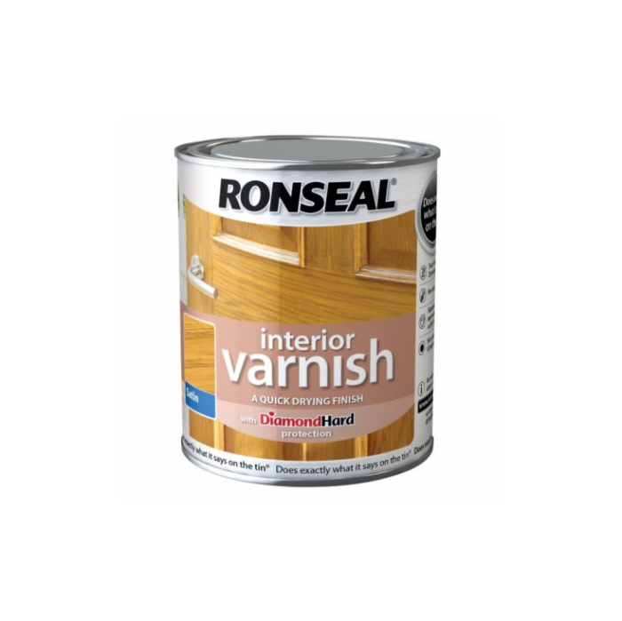 Ronseal Interior Diamond Hard Varnish in Light Oak, Satin, 250ml