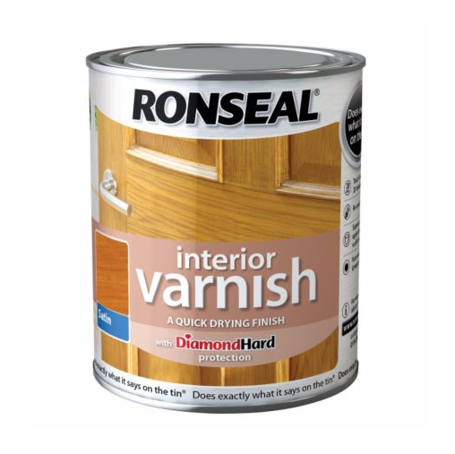 Ronseal Interior Diamond Hard Varnish Antique Pine Satin 750ml