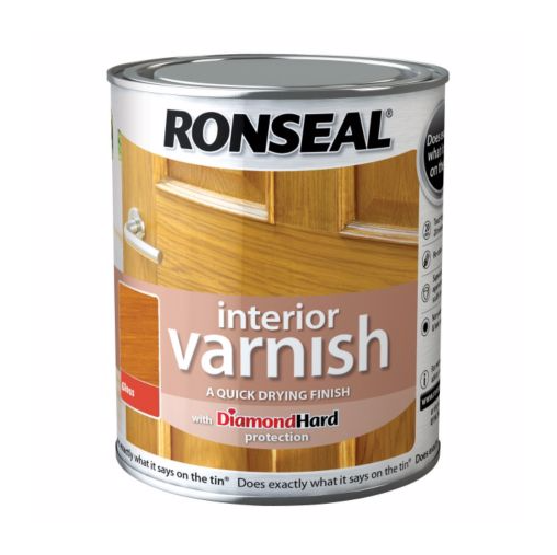 Ronseal Diamond Hard Interior Varnish in Antique Pine, 750ml gloss