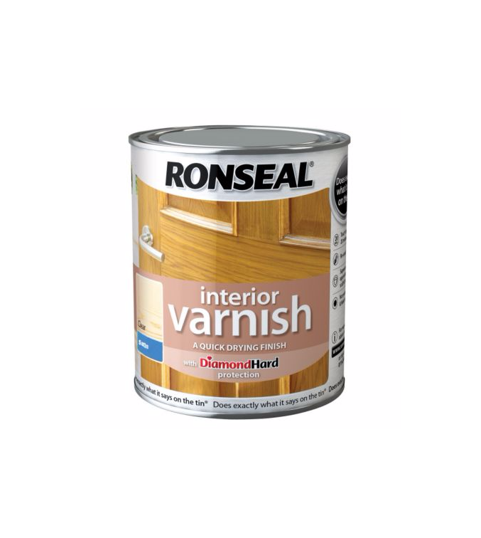 Ronseal Interior Diamond Hard Varnish 250ml clear satin