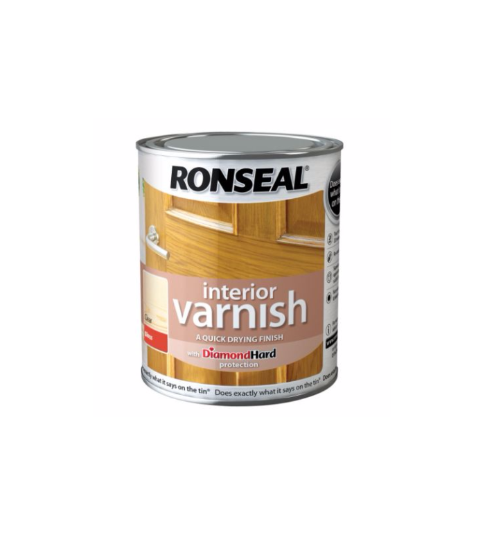 Ronseal Interior Diamond Hard Varnish 250ml clear gloss
