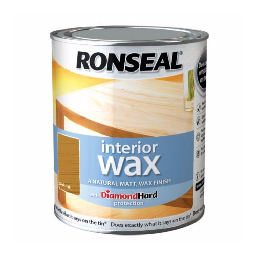 Ronseal Interior Wax 750ml in Dark Oak