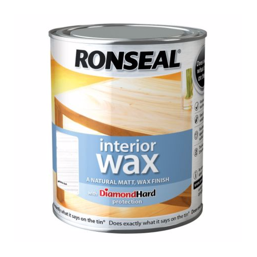 Ronseal Interior Wax 750ml White Ash