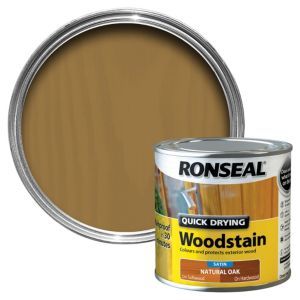 Ronseal Quick Drying Woodstain Natural Oak Satin 250ml