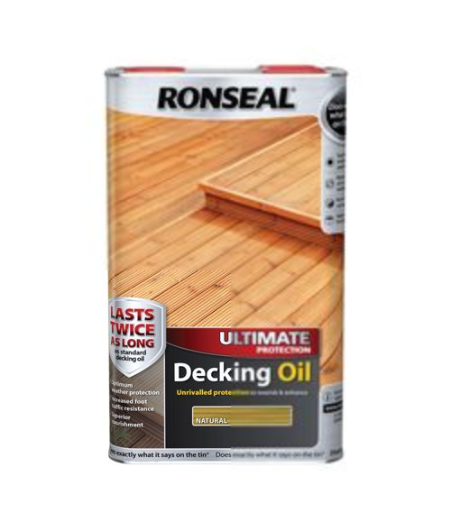 Ronseal Ultimate Decking Oil in Natural, 5L tin