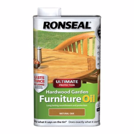 Ronseal Hardwood Garden Furniture Oil 1L Natural Oak