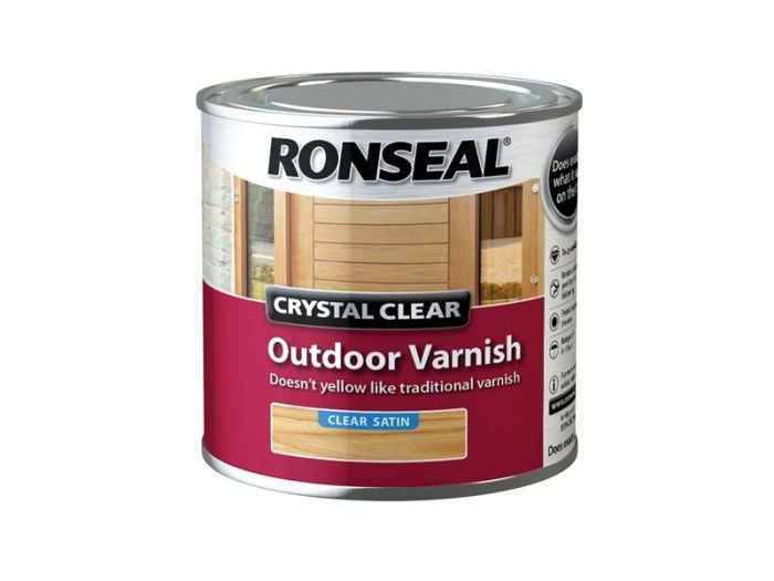 Ronseal Crystal Clear Outdoor Varnish 250ml Clear Satin