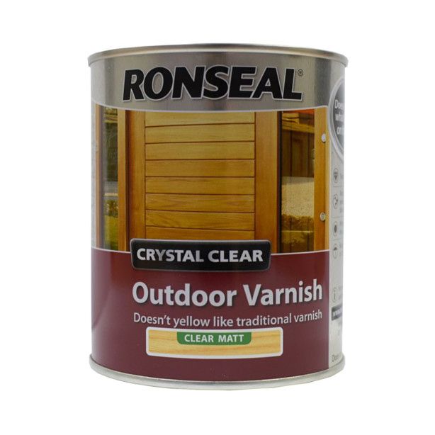 Ronseal Crystal Clear Outdoor Varnish 750ml in Matt