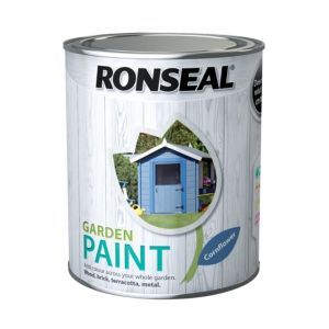 Ronseal Garden Paint Cornflower 750ml water-based outdoor paint