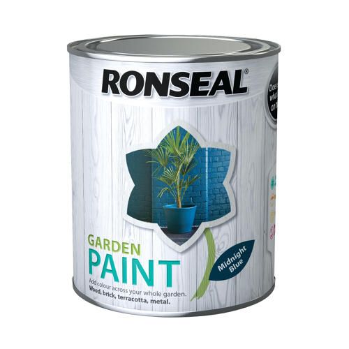 Ronseal Garden Paint Midnight Blue 750ml water-based multi-surface paint