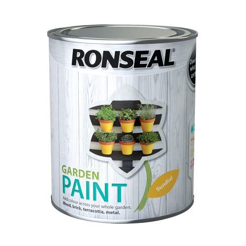 Ronseal Garden Paint Sundial 750ml water-based paint tin