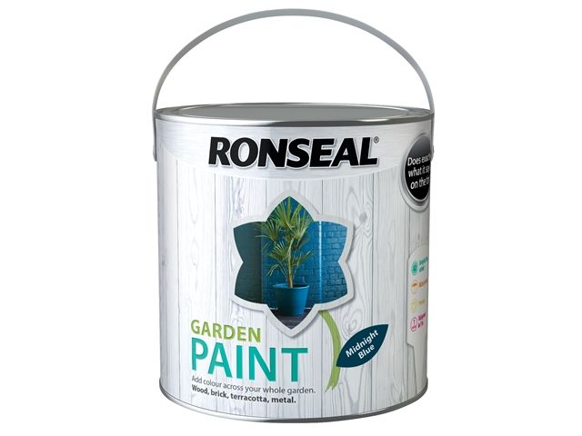 Ronseal Garden Paint in Midnight Blue, 2.5L tin