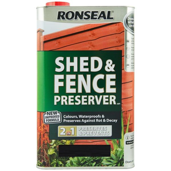 Ronseal Shed and Fence Preserver 5L Black