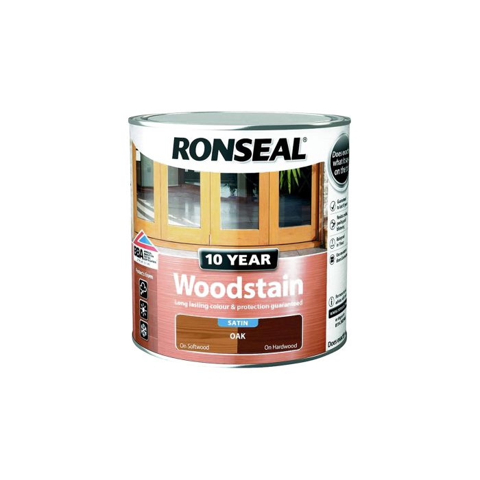 Ronseal 10 Year Woodstain 250ml in Oak Satin