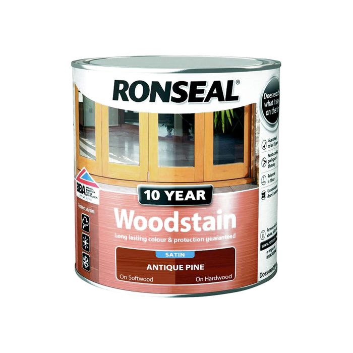 Ronseal 10 Year Woodstain Antique Pine Satin 750ml tin