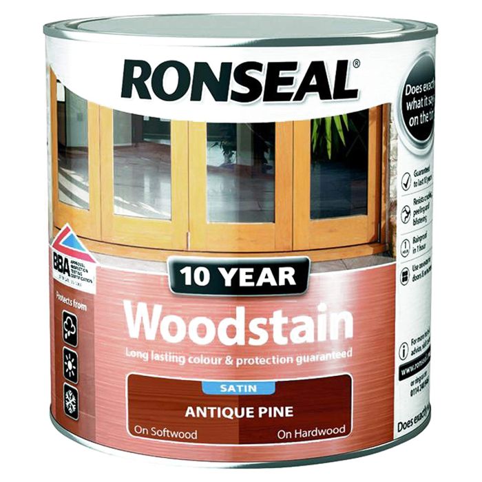 Ronseal 10 Year Woodstain 2.5L in Antique Pine Satin