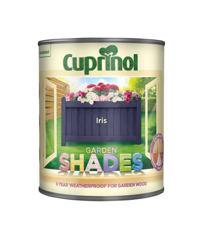 Cuprinol Garden Shades 1L tin of Iris matt wood paint