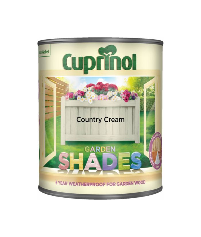 Cuprinol Garden Shades 1L Country Cream wood and masonry paint