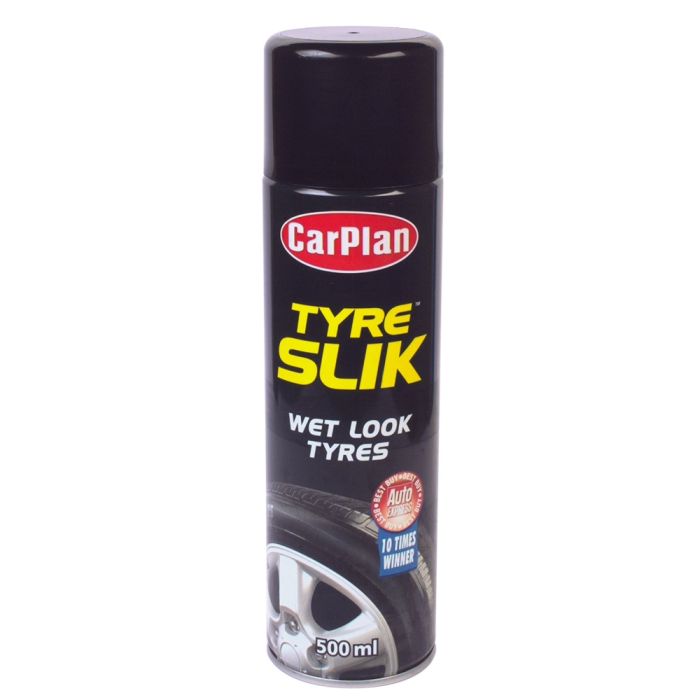 CarPlan Tyre Slik 500ml aerosol spray bottle for vehicle maintenance