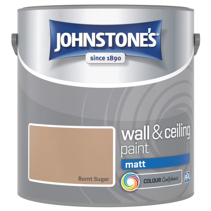 Johnstone's Wall & Ceiling Matt Paint in Burnt Sugar, 2.5L
