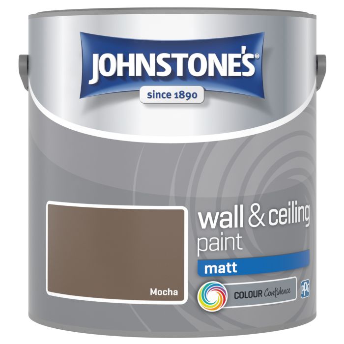 Johnstone's Wall & Ceiling Matt Paint in Mocha, 2.5L