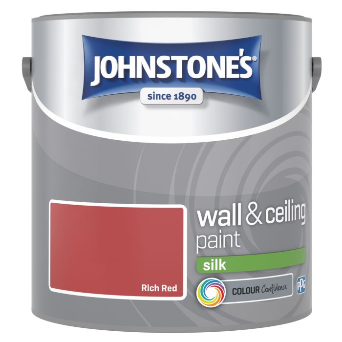 Johnstone's 2.5L Wall & Ceiling Silk Paint in Rich Red
