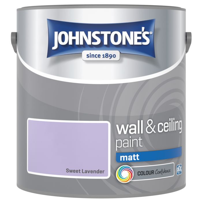 Johnstone's Wall & Ceiling Matt Paint in Sweet Lavender, 2.5L tin