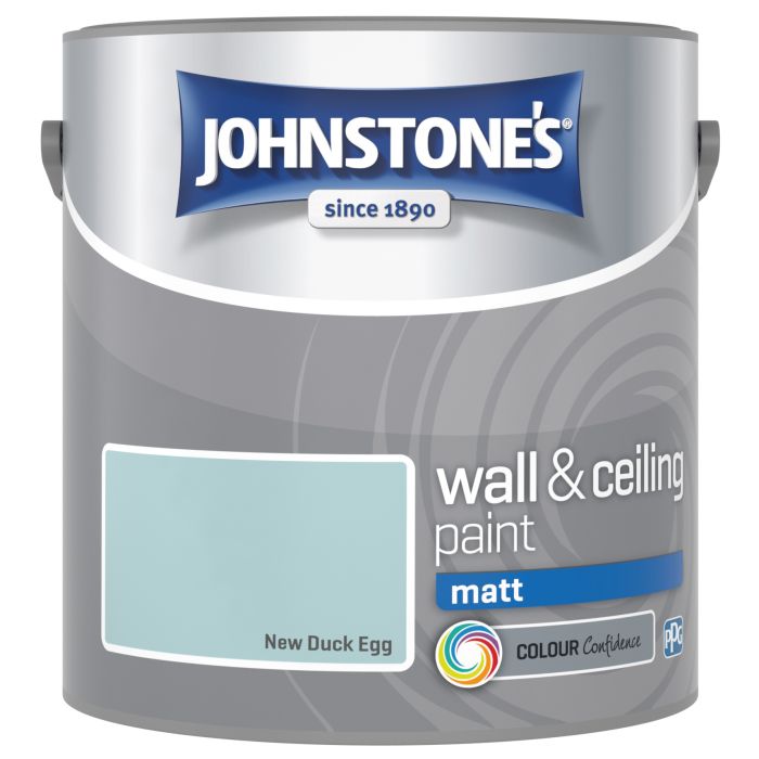 Johnstone's Wall & Ceiling Matt Paint in New Duck Egg, 2.5L