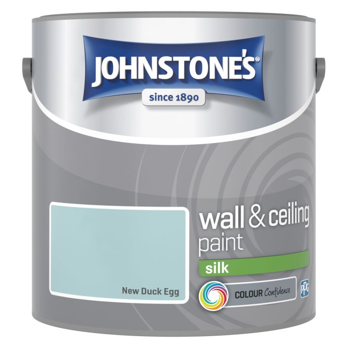 Johnstone's Wall & Ceiling Silk Paint - New Duck Egg - 2.5L