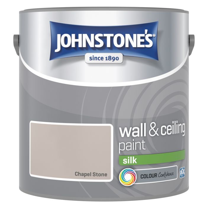 Johnstone's Wall and Ceiling Silk Paint in Chapel Stone, 2.5L tin