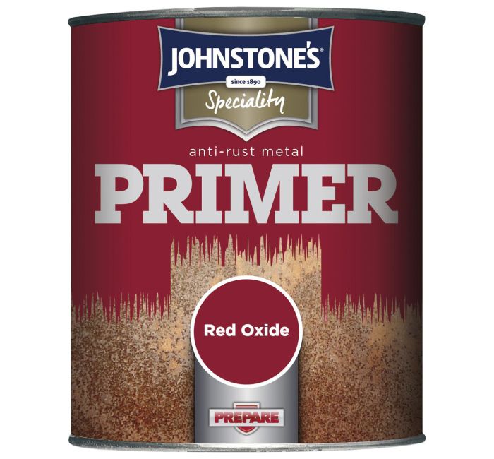 Johnstone's Anti Rust Metal Primer 750ml waterbased interior and exterior matt metal primer
