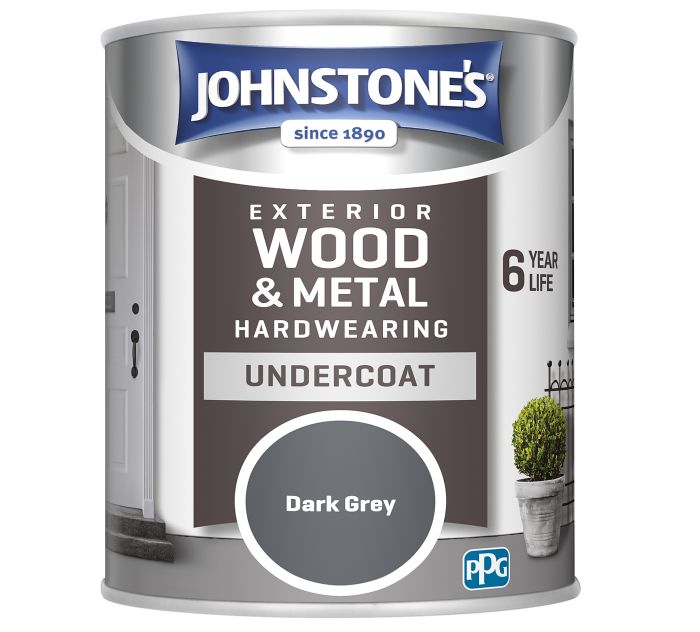 Johnstone's Exterior Hardwearing Undercoat - Dark Grey - 750ml