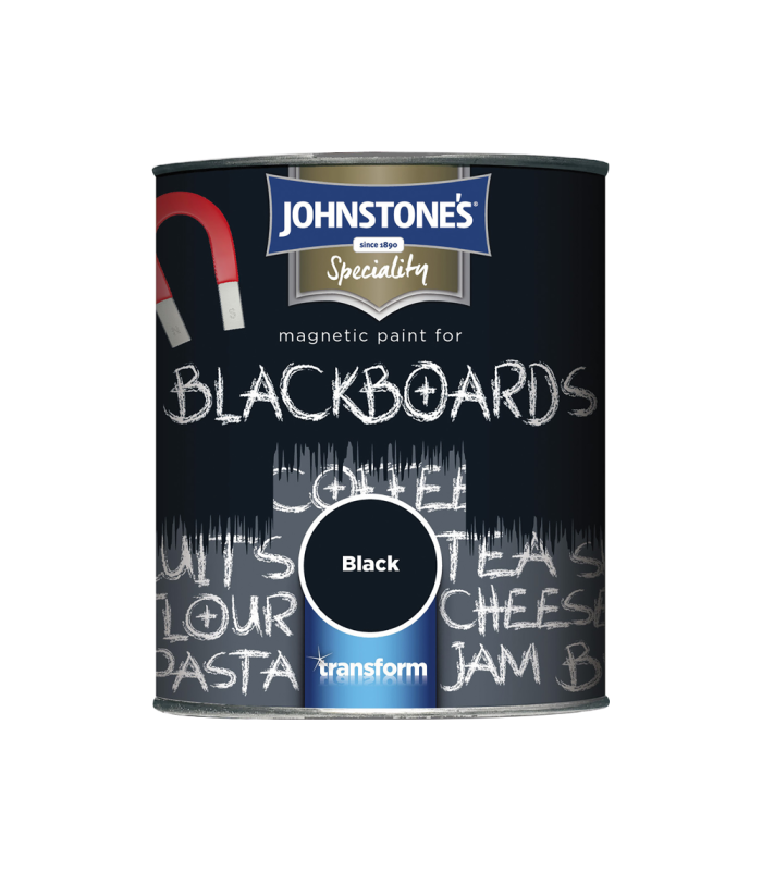Johnstone's Magnetic Blackboard Paint 250ml in matt black